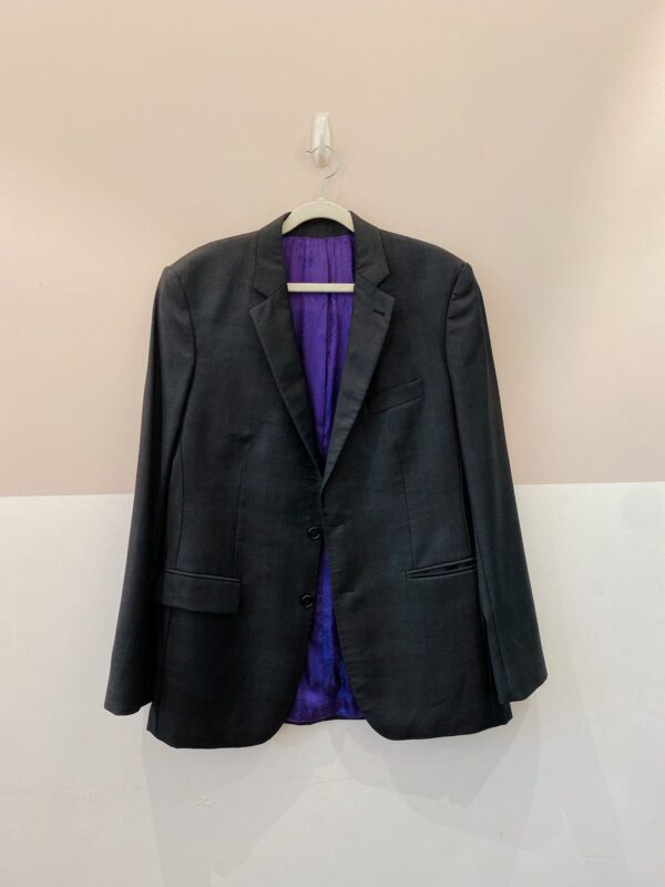 Blazer grafite forro roxo Ricardo Almeida 40