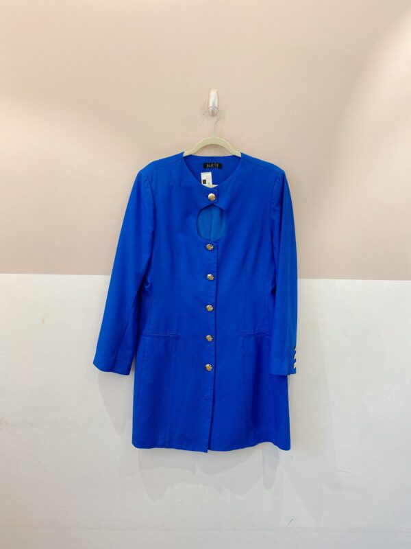 Vestido reto azul botões Agilitá G