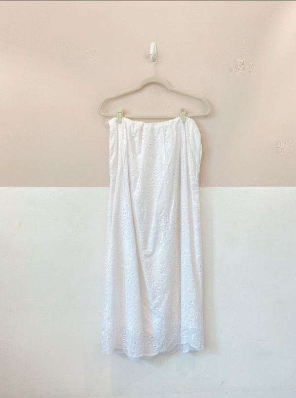 Saia midi laise branca  P