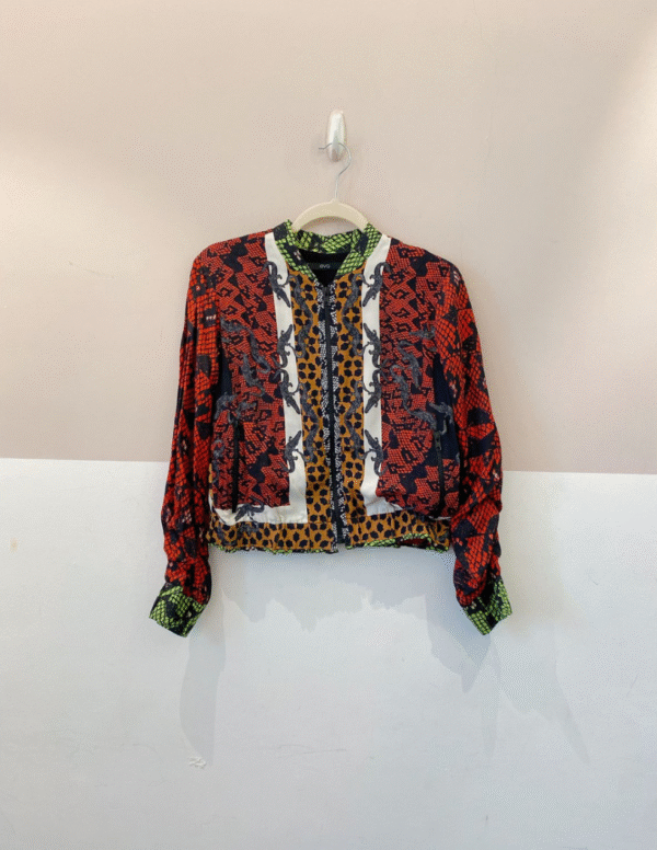 Jaqueta bomber mix de estampas Eva M