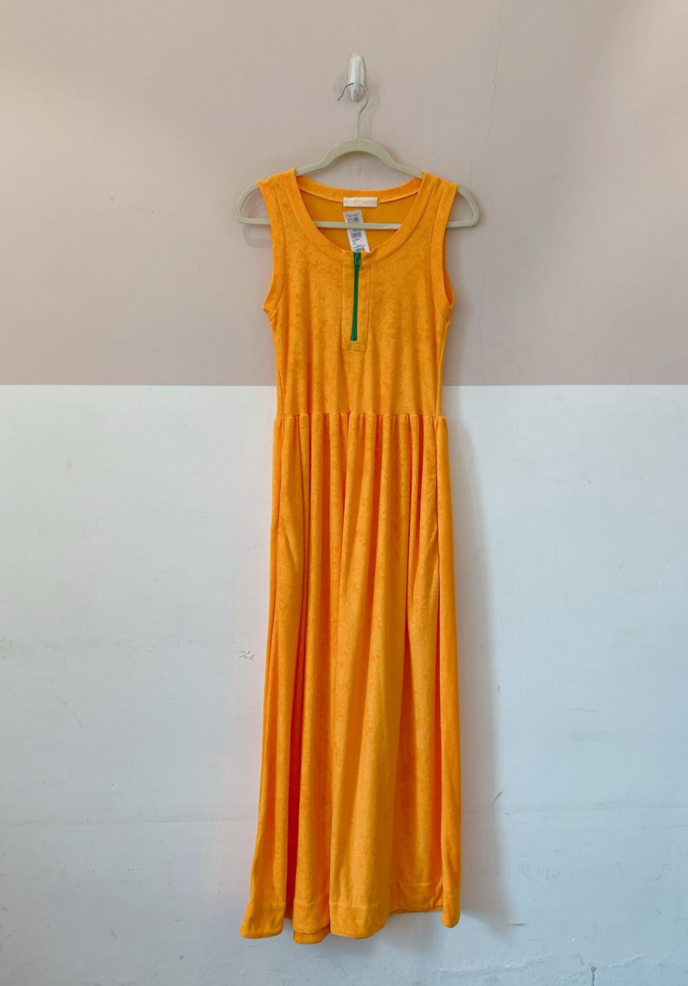 Vestido atoalhado longo coral Pitta M - Imagem 2