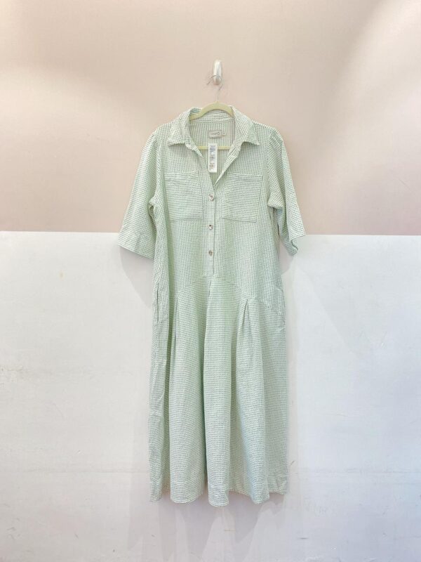 Vestido longo pespontos Anpô G