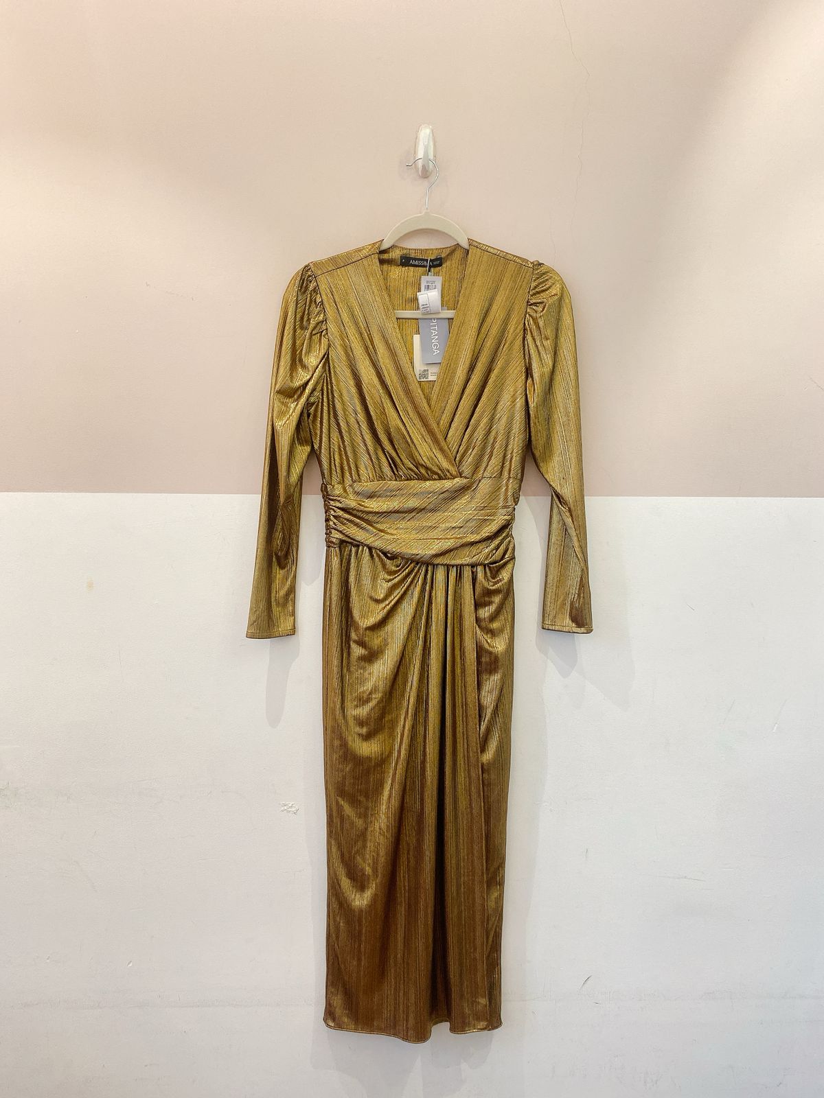 Vestido midi metalizado Amissima M - Imagem 2