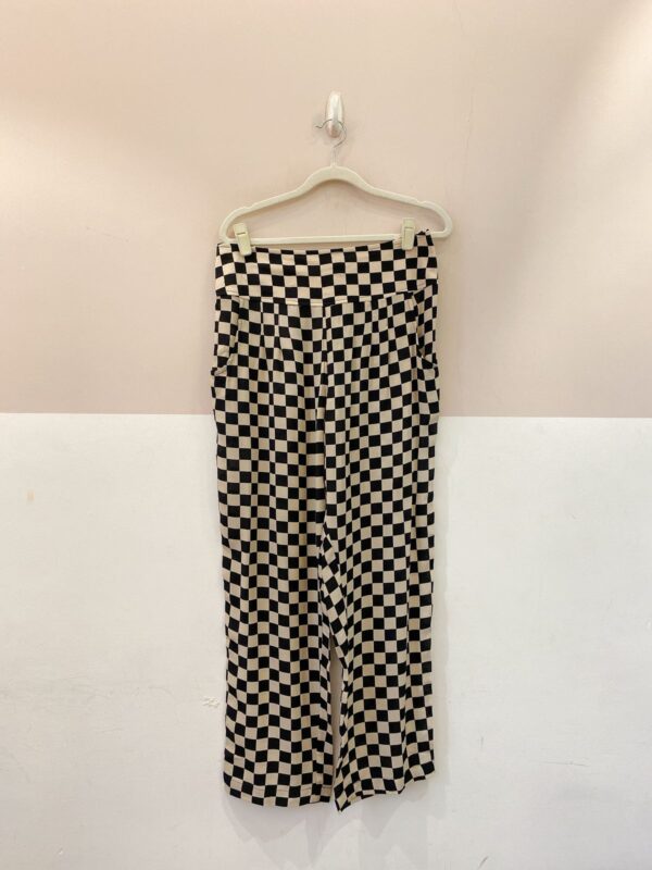 Calça seda quadriculada Wai Wai + Betina M