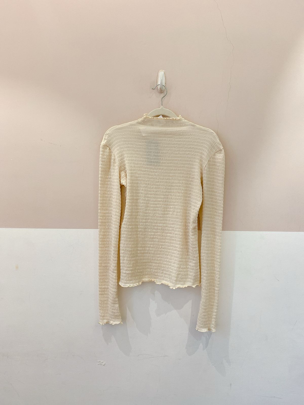 Blusa plissada off Eugenia Sanson M - Imagem 2