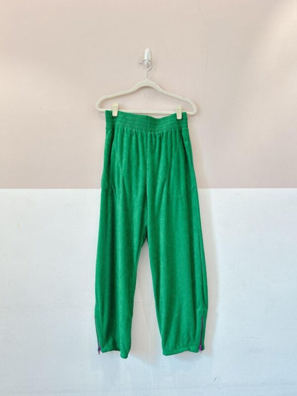 Calça atoalhada verde Pitta G