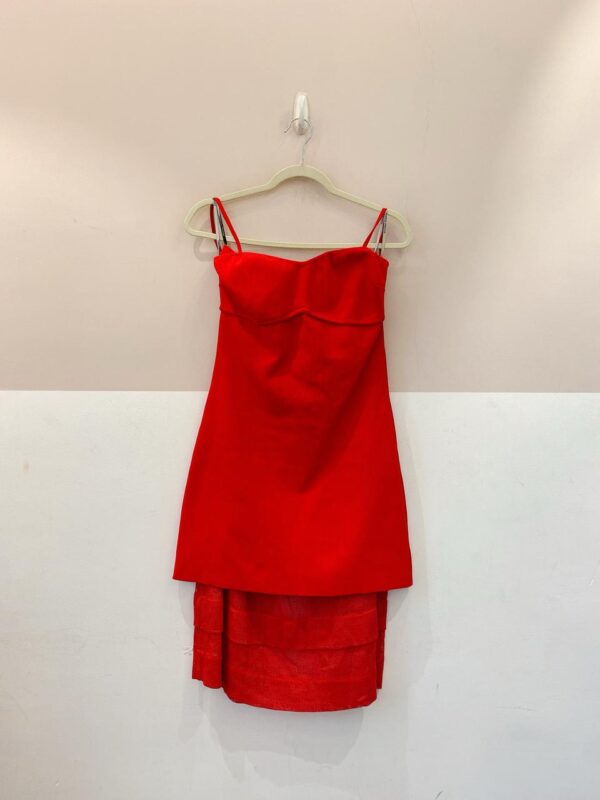 Vestido tricot festa vermelho Eugênia Sanson G