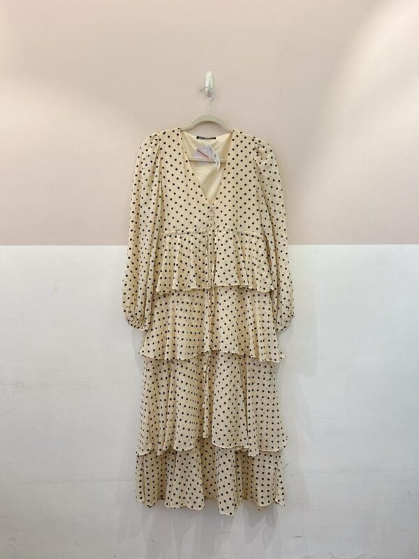 Vestido midi bege Zara P