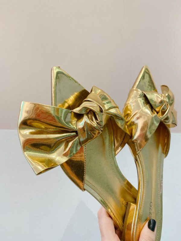 Rasteirinha dourada laço Arezzo 37 - Imagem 3