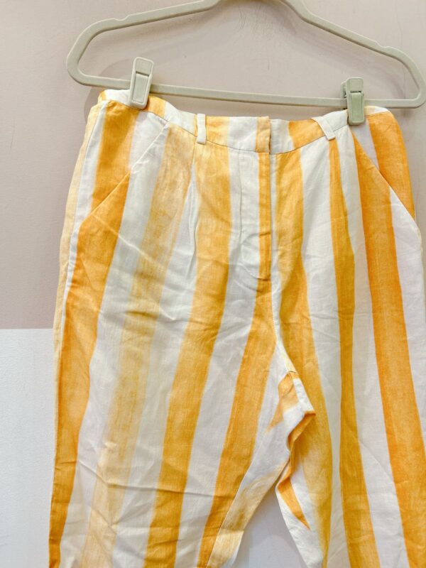 Calça linho listrada amarelo BDLN 38 - Imagem 3