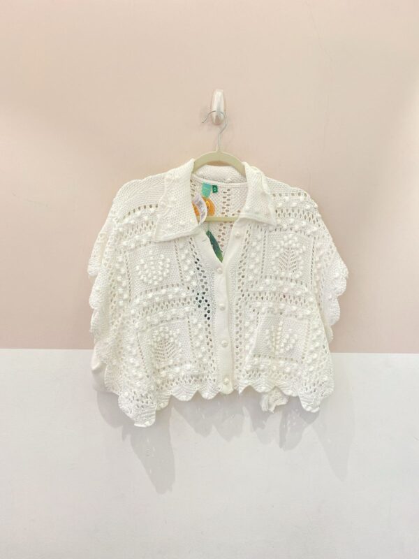Cropped tricot branco Farm G