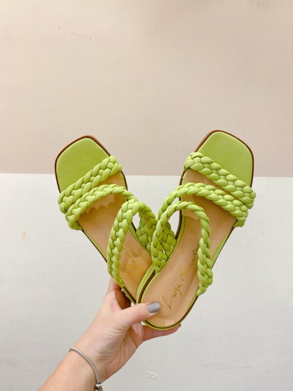 Tamanco verde trançado Luiza Barcelos 37