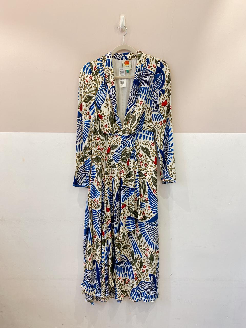 Vestido midi estampa floral Farm Rio P - Imagem 2