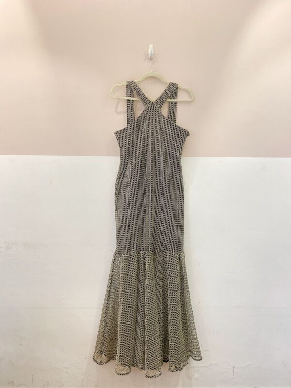 Vestido longo preto/dourado Kimina G