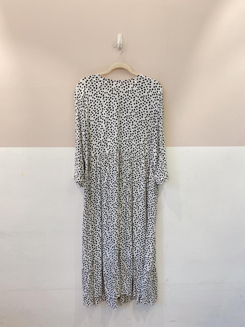 Vestido midi branco poás Zara GG - Imagem 2