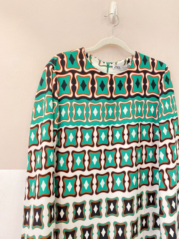 Vestido midi estampado Zara G - Imagem 3