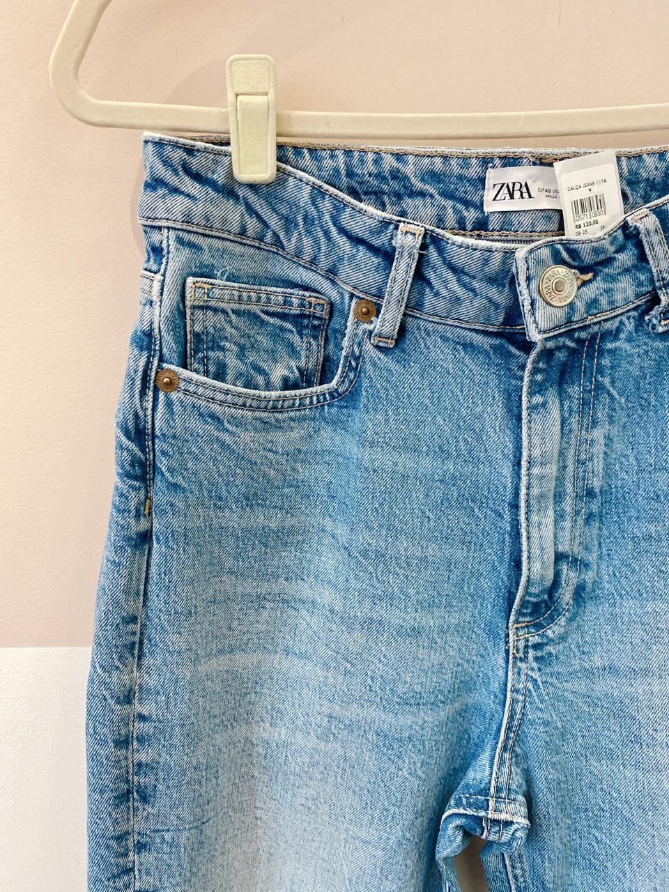 Calça jeans reta Zara 38 - Imagem 4