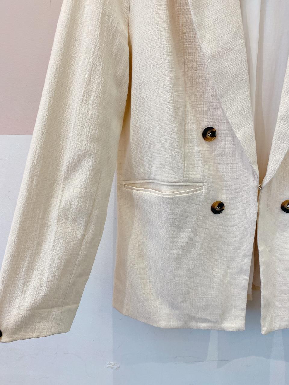 Blazer bege botões Ida 42 - Imagem 3