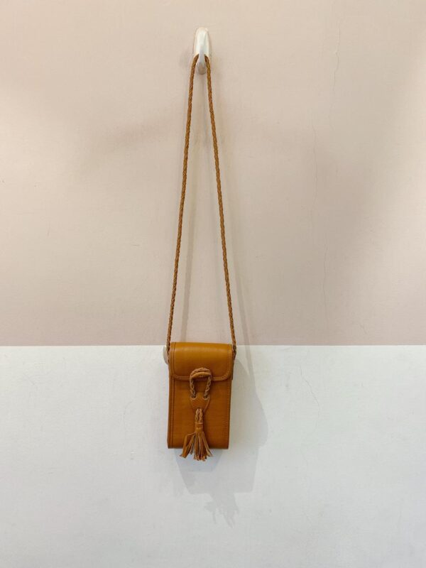 Bolsa couro caramelo Eliza Conde