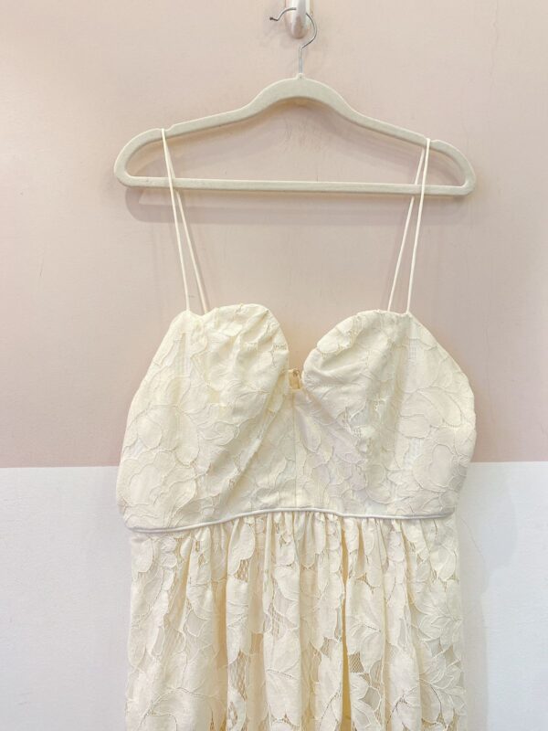 Vestido midi renda off white Animale 42 - Imagem 3