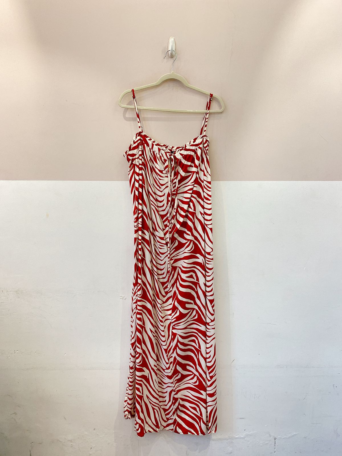 Vestido midi estampado vermelho Maria Filó GG - Imagem 2