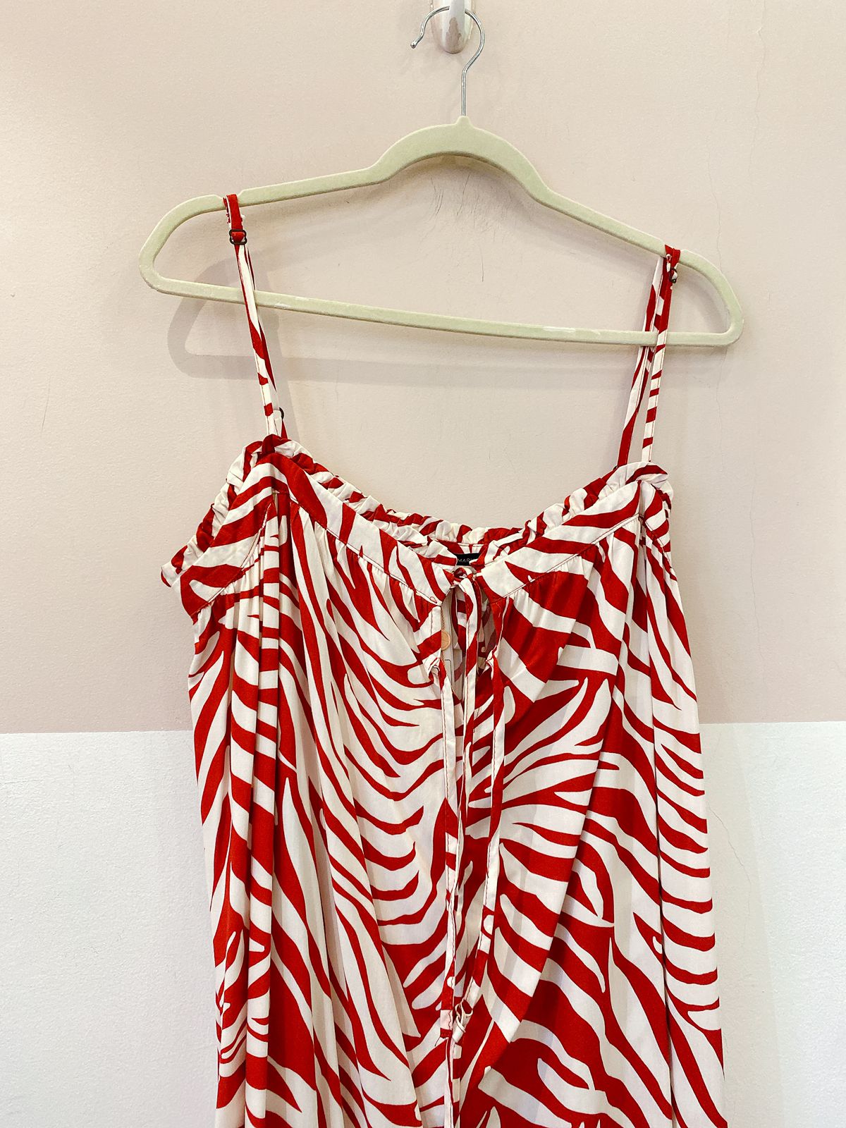 Vestido midi estampado vermelho Maria Filó GG - Imagem 6