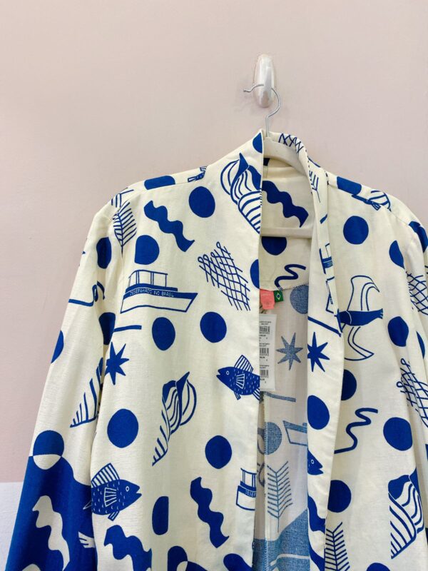 Blazer estampa azul/off Farm G