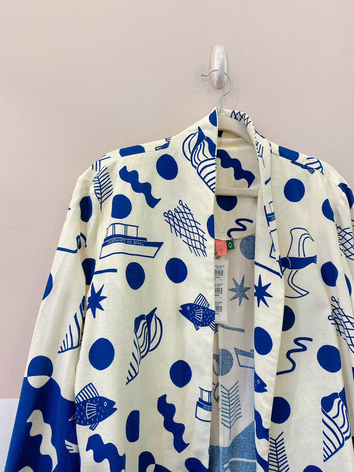 Blazer estampa azul/off Farm G - Imagem 4