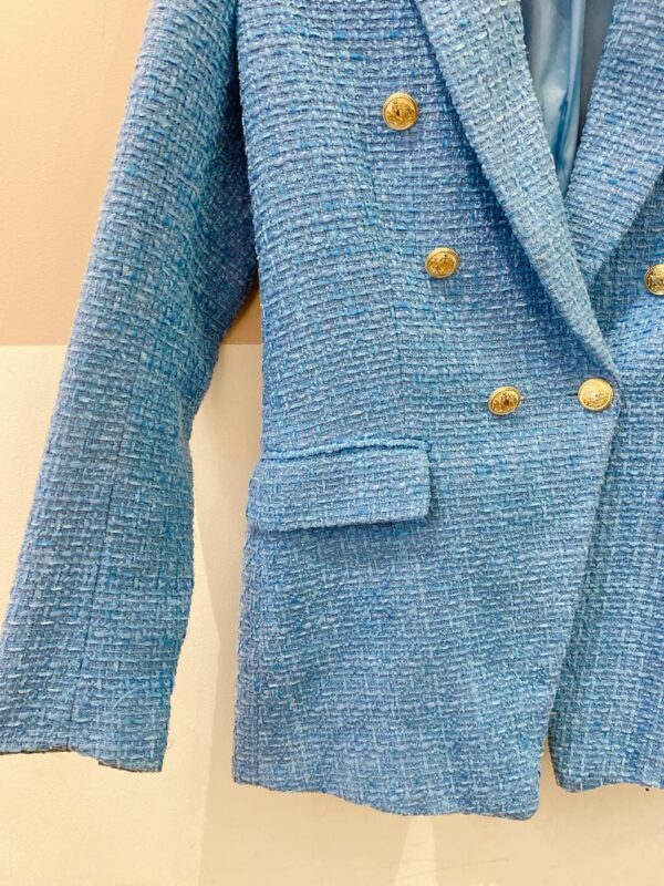 Blazer tweed azul Zara P - Imagem 3