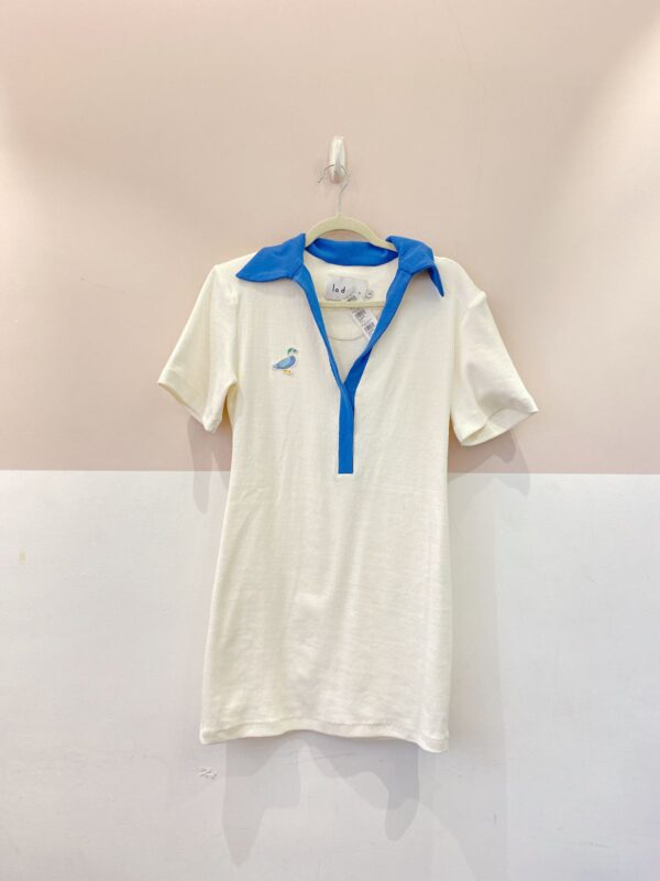 Vestido curto off gola Lo de Loui P