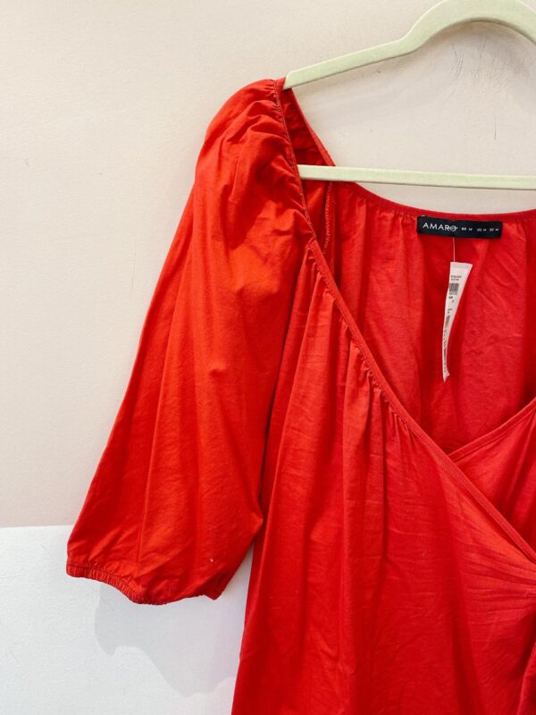 Vestido curto envelope Amaro M - Imagem 3