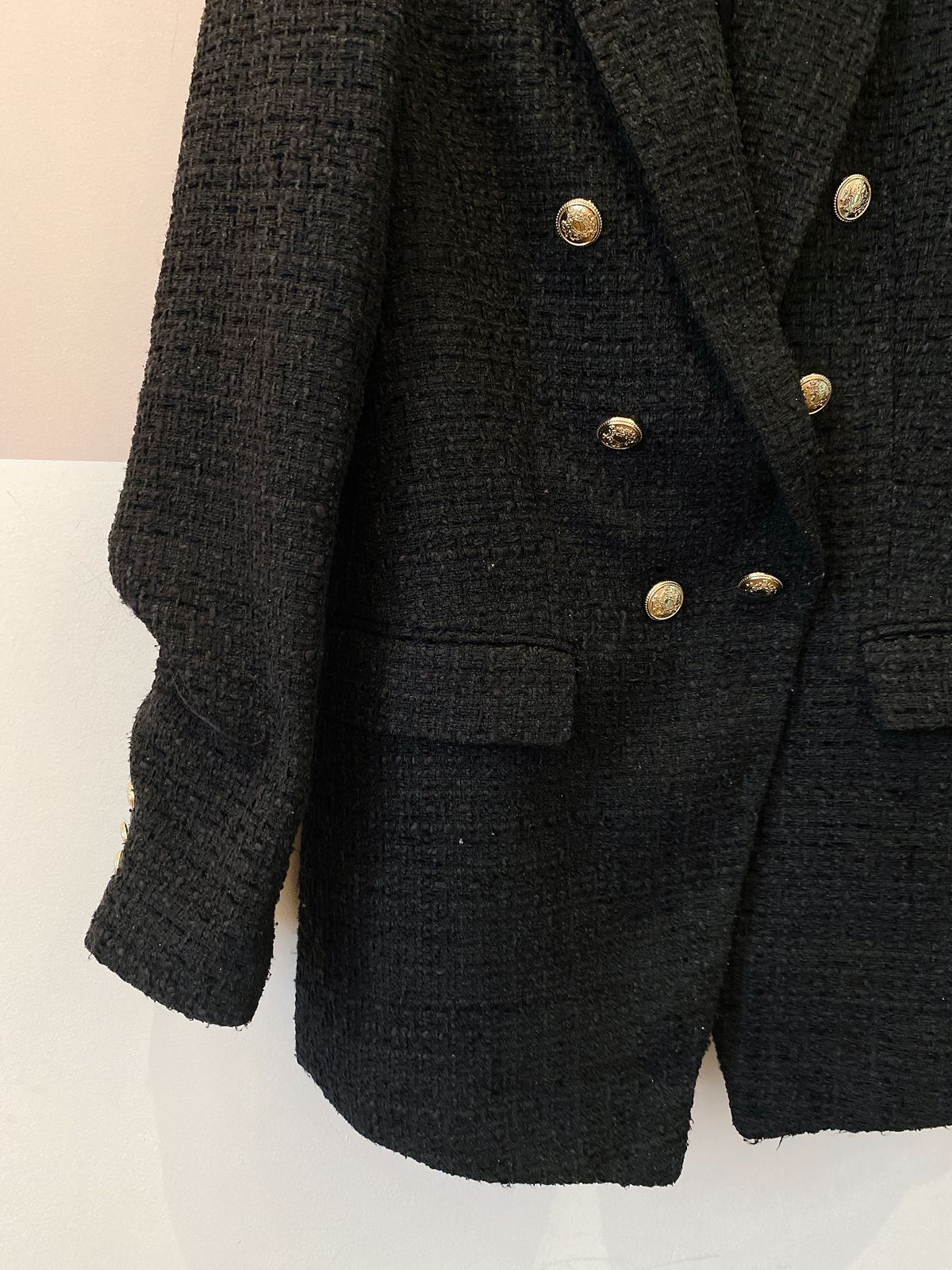 Blazer tweed preto Zara M - Imagem 6