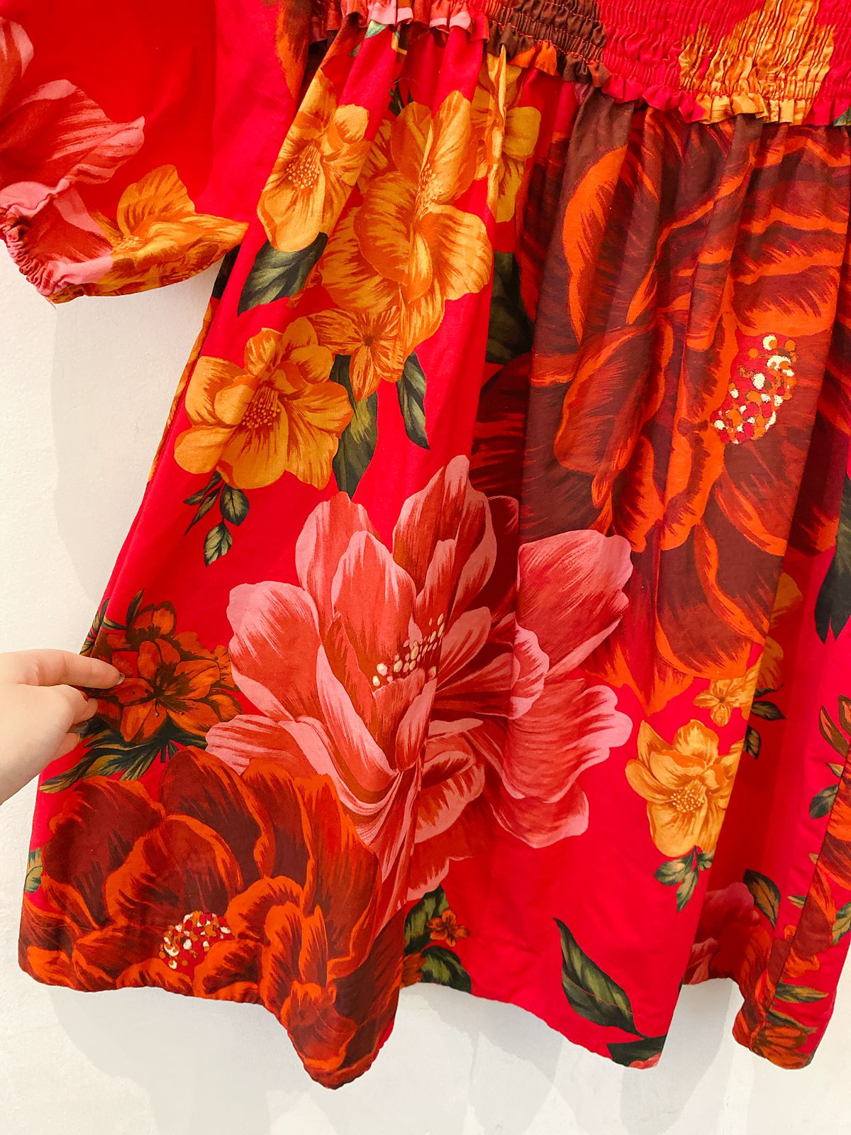 Vestido rosa florido Farm GG - Imagem 6