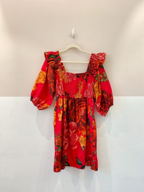 Vestido rosa florido Farm GG