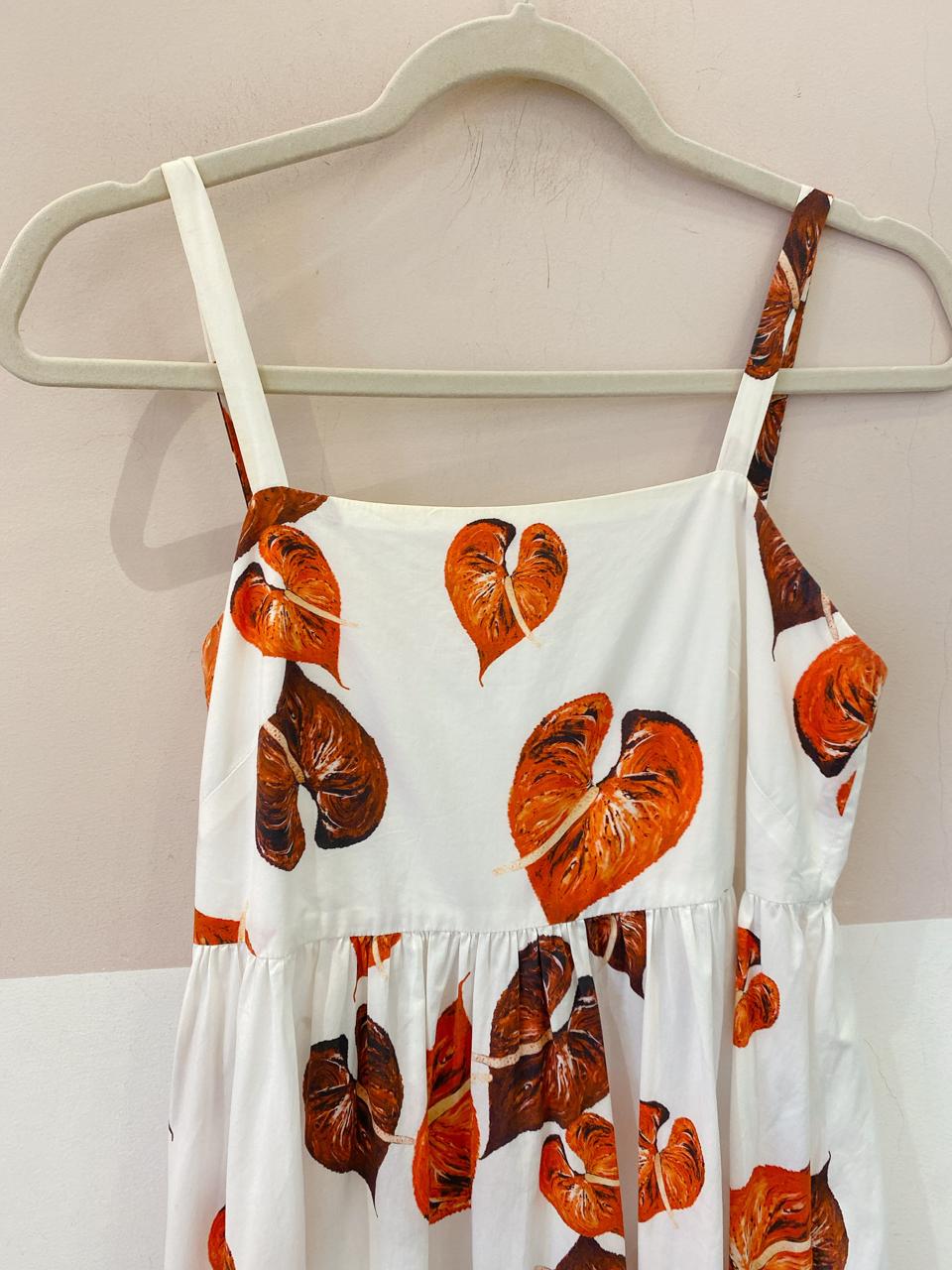 Vestido midi branco anturios Andrea Marques 38 - Imagem 4