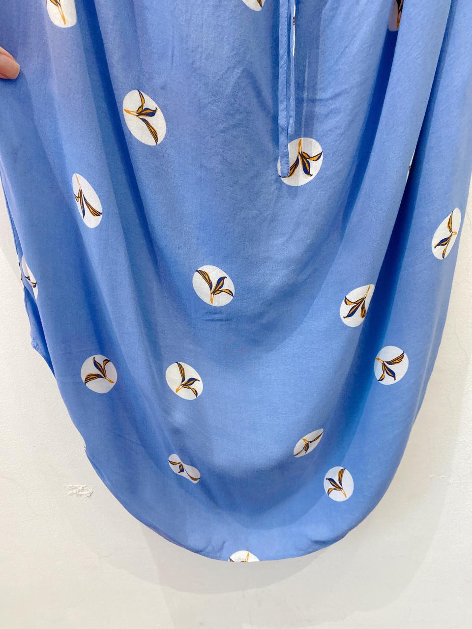 Saia azul estampada Maria Filó G - Imagem 6