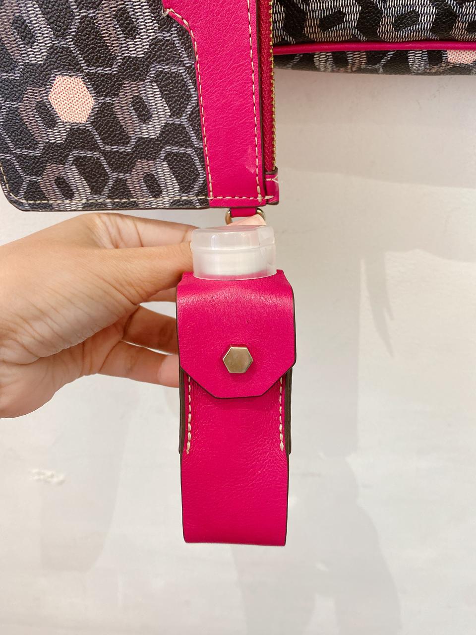 Bolsa estampada couro pink Arezzo - Imagem 8