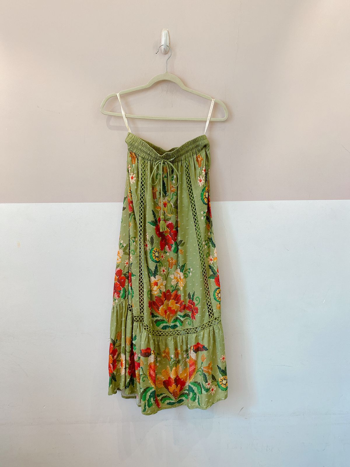 Saia midi verde floral Farm PP - Imagem 2