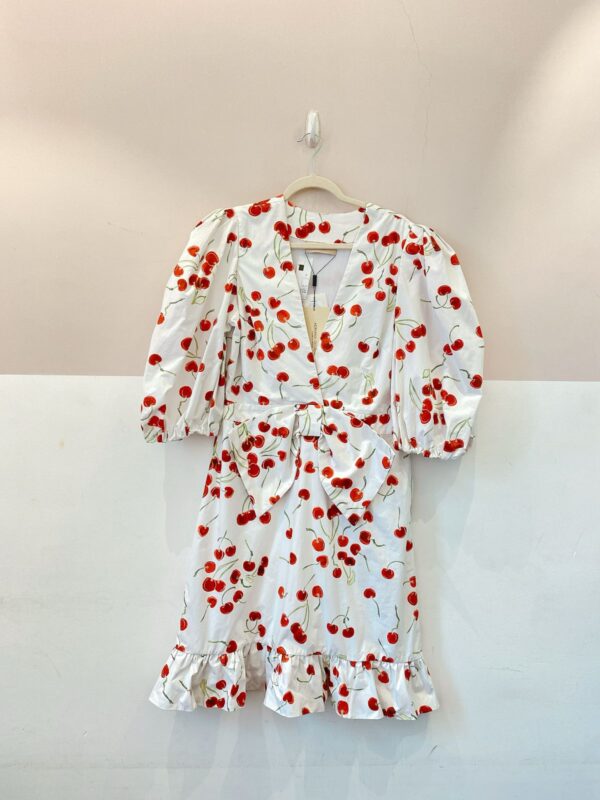 Vestido midi branco cerejas G