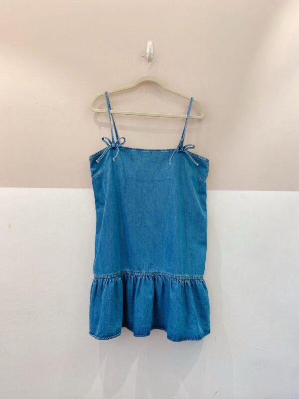 Vestido curto jeans Ganni 40