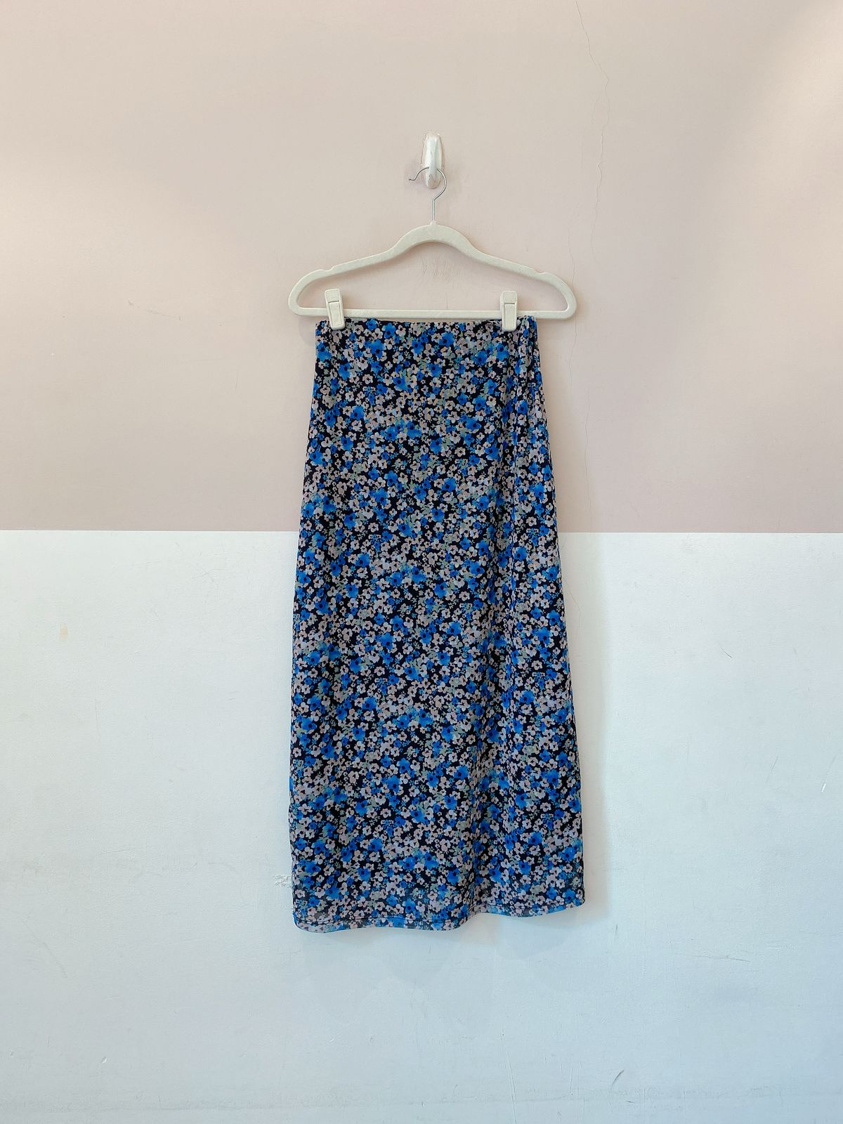 Saia midi flores azuis M - Imagem 2