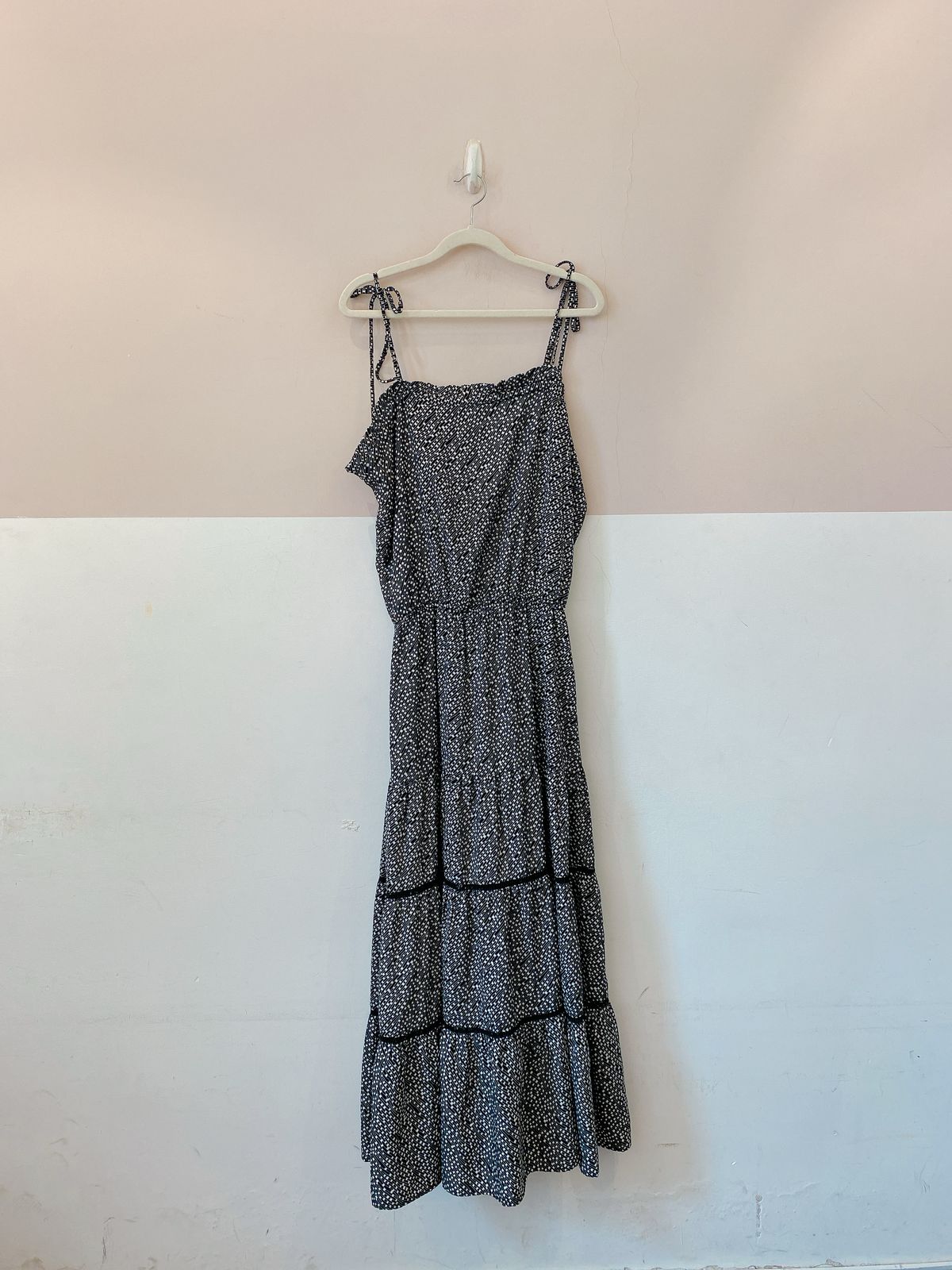 Vestido longo p&b recortes Toujours G - Imagem 2