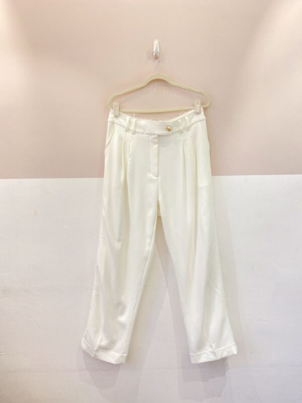 Pantalona creme cós desfiado Nanaminze 44