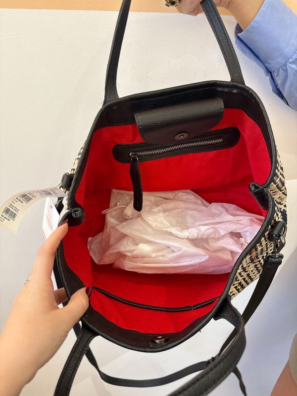 Bolsa palha couro preto Thag - Imagem 4