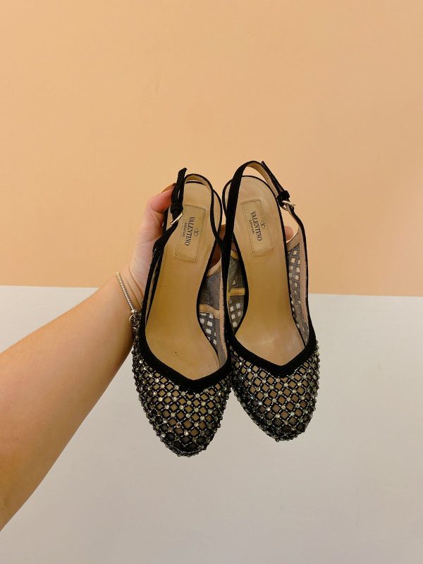 Salto preto brilhos Valentino 37