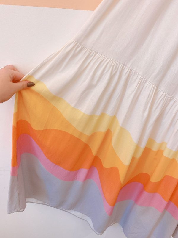 Saia longa off barra colorida Dress To P - Imagem 3