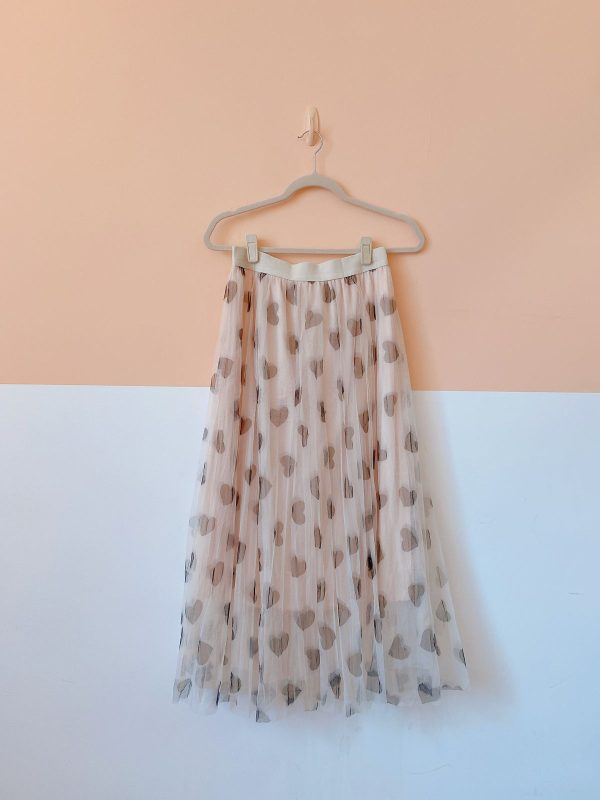 Saia midi tule off corações Vivian Fashion GG