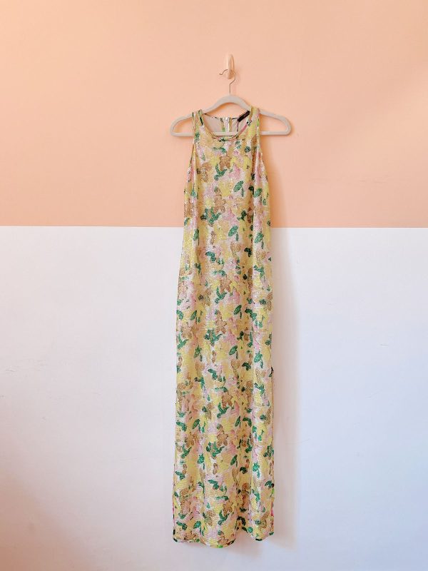 Vestido longo brilhos estampa Animale M
