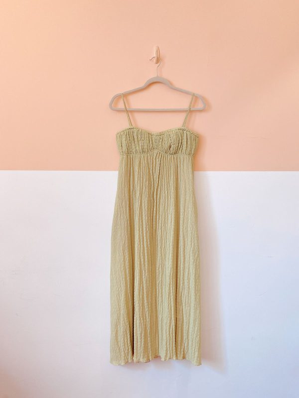 Vestido verde textura Framed P