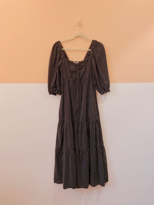 Vestido preto listrado Dress To P